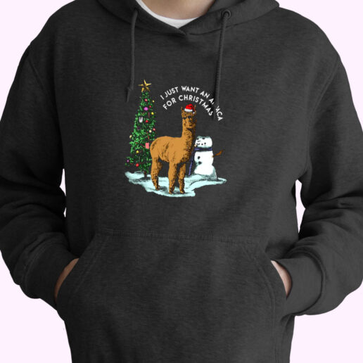 I Just Want An Alpaca For Christmas Alpaca Essential Hoodie