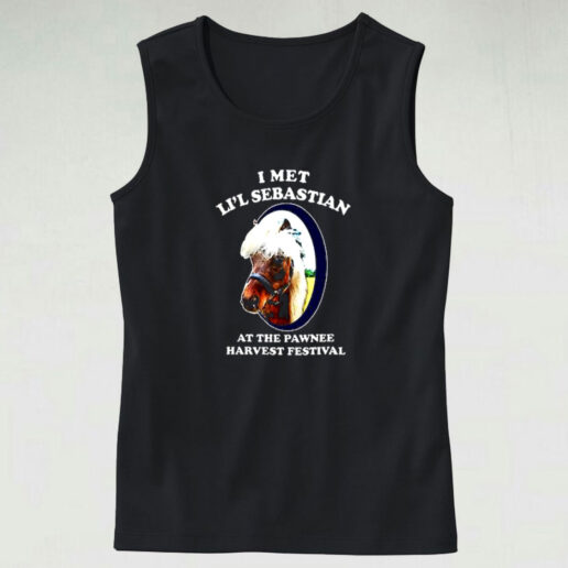 I Met Lil Sebastian Pawnee Harvest Festival Television Parks Graphic Tank Top