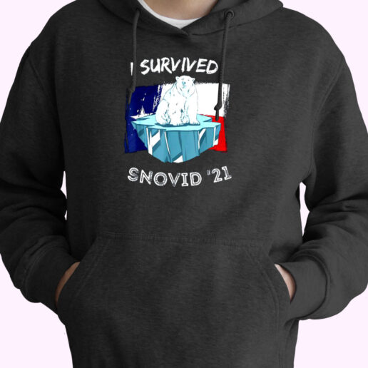 I Survived Snovid '21 Bear Essential Hoodie