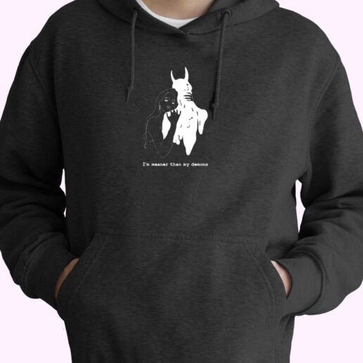 I'm Meaner Than My Demons Essential Hoodie