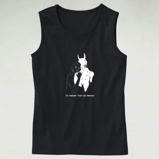 I'm Meaner Than My Demons Graphic Tank Top