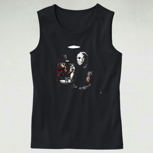 Jason V Freddy Krueger Tattoo Ink Machine Graphic Tank Top