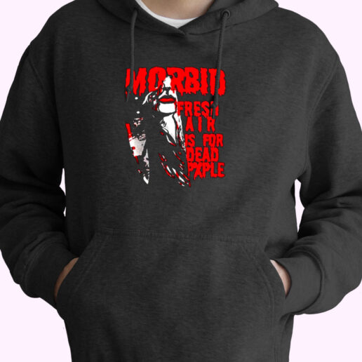 Kiss Of Death Morbid Fresh Air Is For Dead People Essential Hoodie