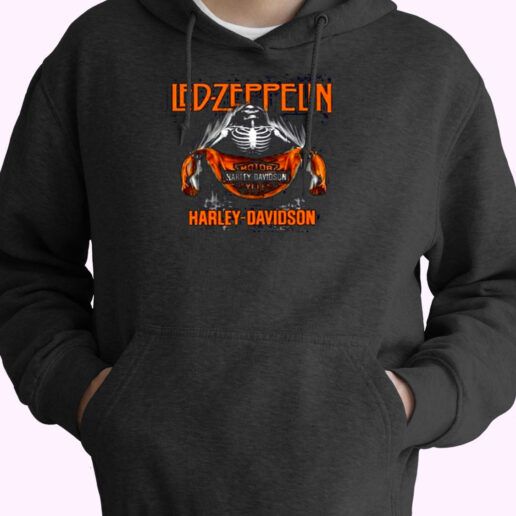 Led Zeppelin Skull Motor Harley Davidson Essential Hoodie