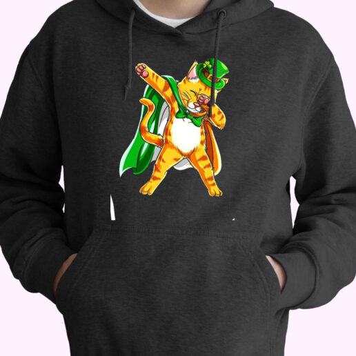 Leprechaun Dabbing Cat Essential Hoodie