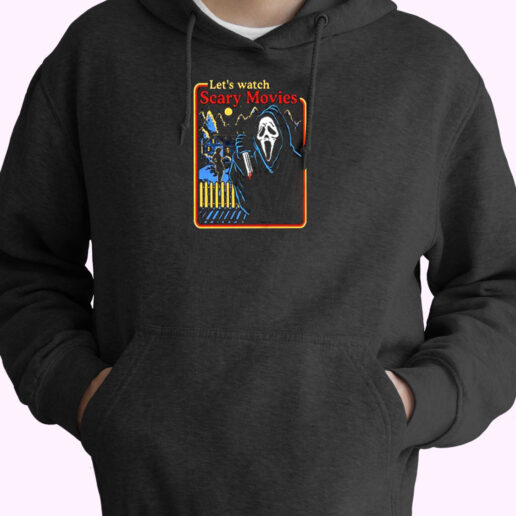 Let's Watch Scary Movies Halloween Essential Hoodie