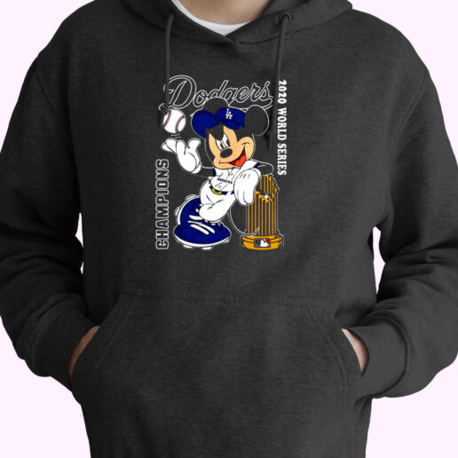 Mickey Mouse La Dodgers 2020 World Series Champions Essential Hoodie