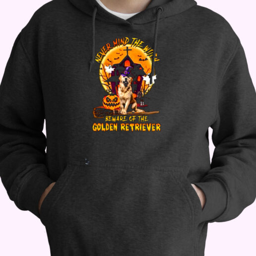 Never Mind The Witch Beware Of The Golden Retriever Essential Hoodie