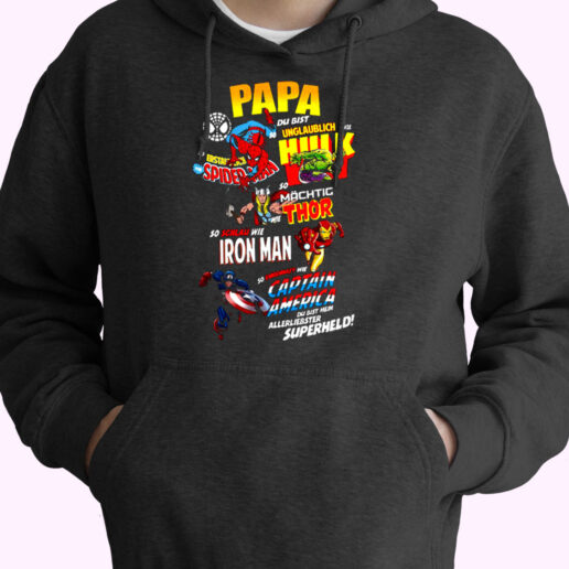 Papa Hulk Spiderman Thor Iron Man Captain America Essential Hoodie