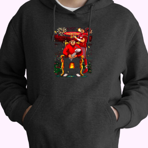 Patrick Mahomes And Andy Reid Super Bowl Champions Essential Hoodie