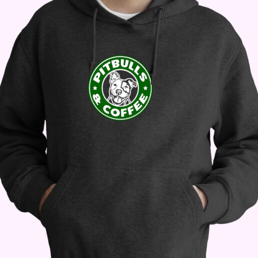 Pitbulls And Coffee Essential Hoodie