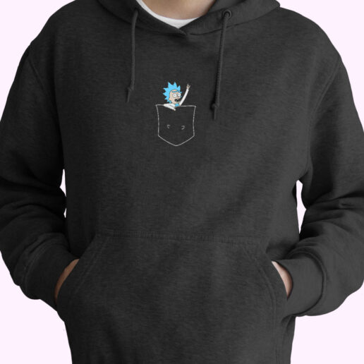 Rick And Morty Tiny Rick Pocke Essential Hoodie