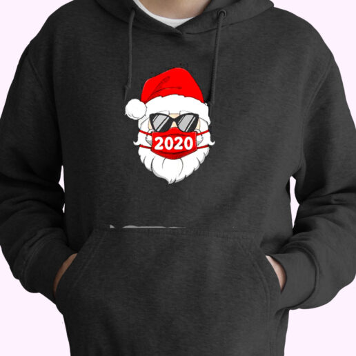 Santa Claus Face Mask 2020 Christmas Essential Hoodie