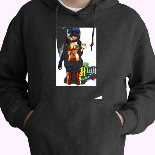 Sexy Weed Girl Smoking Pot Drug Essential Hoodie