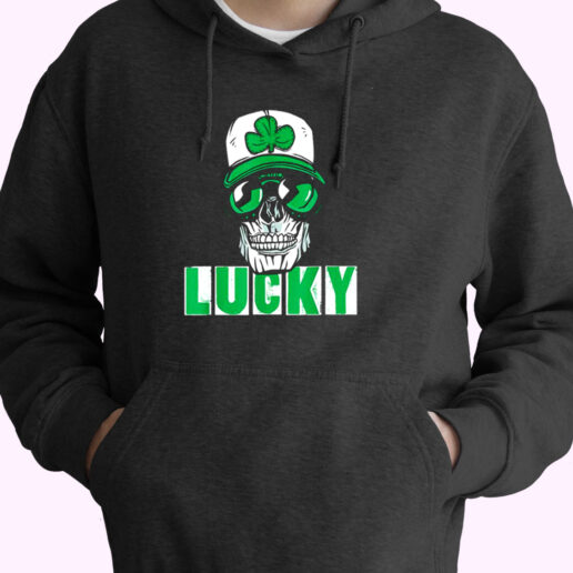 Skull Halloween Made To Match Jordan 13 Lucky Green Essential Hoodie