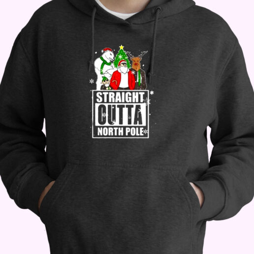 Straight Outta North Pole Christmas Essential Hoodie