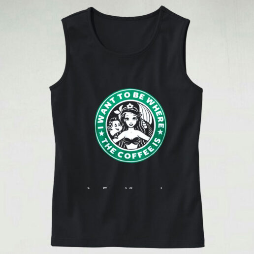 The Coffee Is The Little Mermaid Starbucks Graphic Tank Top