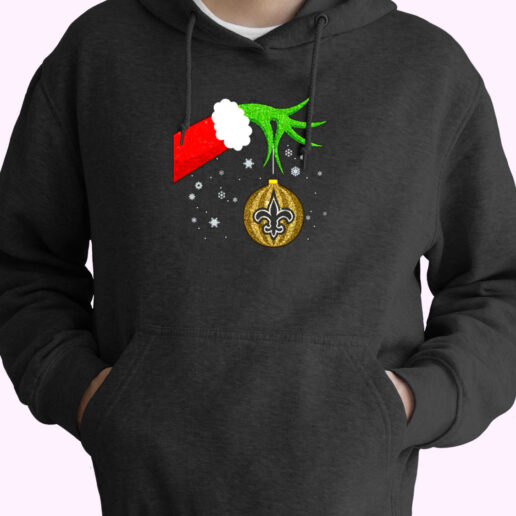 The Grinch Christmas Ornament New Orleans Saints Essential Hoodie