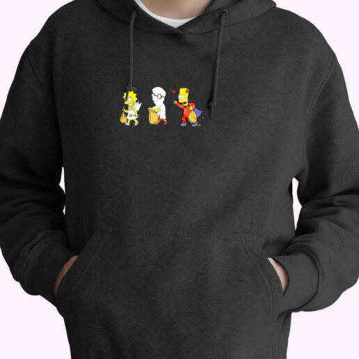 The Simpsons Halloween Lisa Milhouse Bart Simpson Essential Hoodie