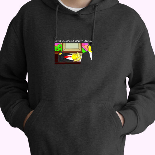 The Simpsons President Trump Funeral Essential Hoodie