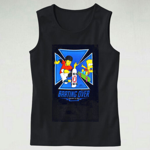 The Simpsons Skate Boarding Fea Graphic Tank Top