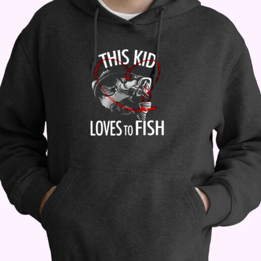 This Kid Loves To Fish Essential Hoodie