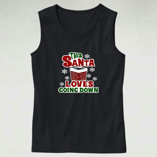 This Santa Loves Going Down Graphic Tank Top