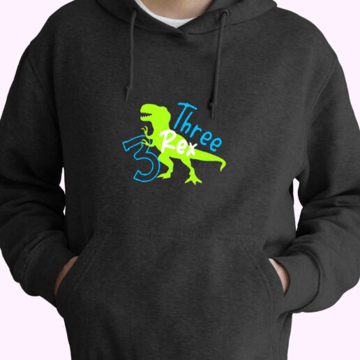 Three Rex Funny Graphic Essential Hoodie