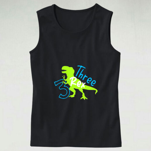 Three Rex Funny Graphic Graphic Tank Top