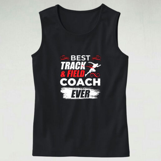 Track And Field Sport Coach Graphic Tank Top