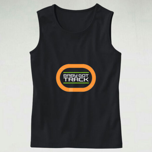 Track And Field Sport Runners Graphic Tank Top