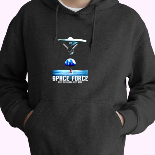 Trump’s Space Force Ussf X Star Trek Boldly Go Essential Hoodie