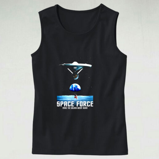 Trump’s Space Force Ussf X Star Trek Boldly Go Graphic Tank Top