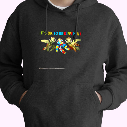 Turtles Autism Shirt It’s Ok To Be Different Essential Hoodie