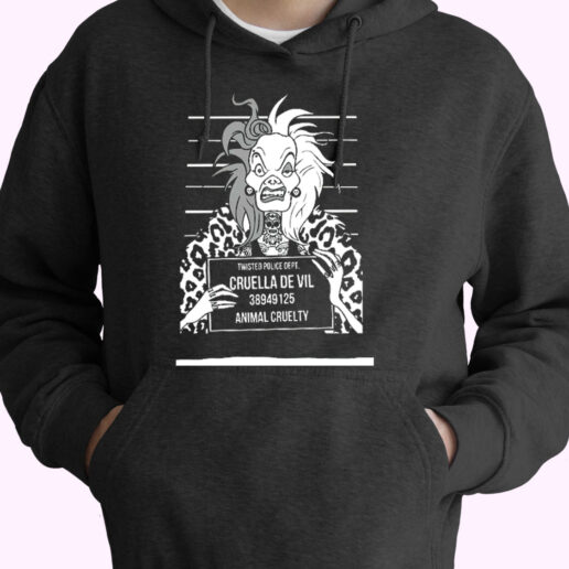 Twisted Punk Disney Cruella Mugshot Essential Hoodie