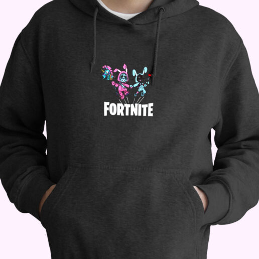 Two Bunny Fortnite Game Bunny Cute Players Essential Hoodie