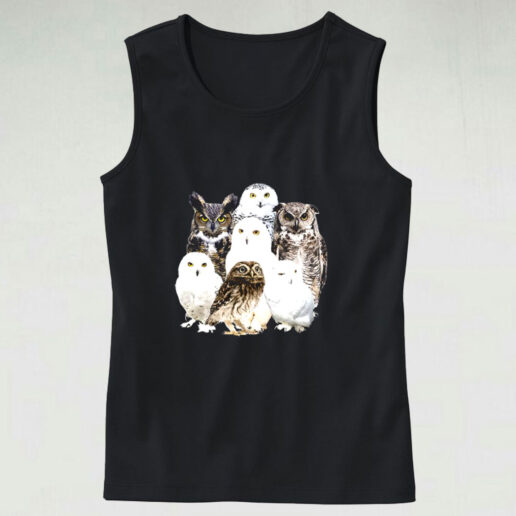 Types Of Owl Graphic Tank Top