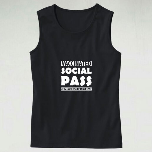 Vaccinated Social Pass Graphic Tank Top