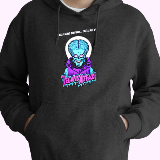 Vegan Attack Movie Artwork Animal Essential Hoodie