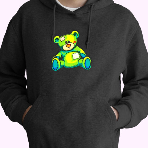 Vintage Torn Colorful Teddy Bear Essential Hoodie