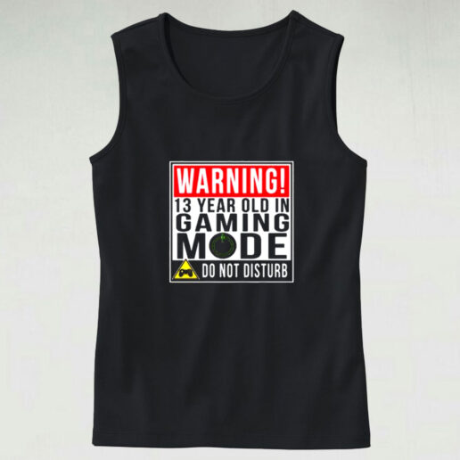 Warning 13 Year Old In Gaming Mode Teenager Graphic Tank Top