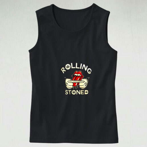 Weed Marijuana Rolling Stoned Pot Graphic Tank Top