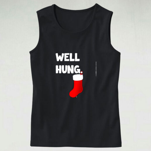 Well Hung Endowed Christmas Stocking Graphic Tank Top