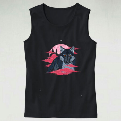 Wolf Moon Woods Wolves Graphic Tank Top