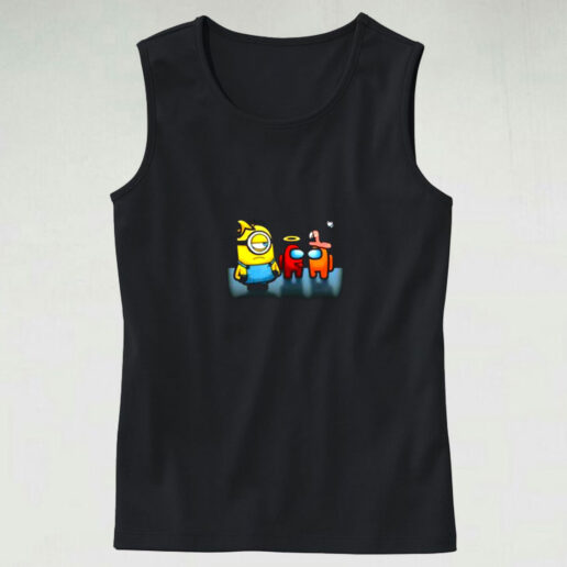 Yellow Impostor Classic Amoung As X Minion Graphic Tank Top