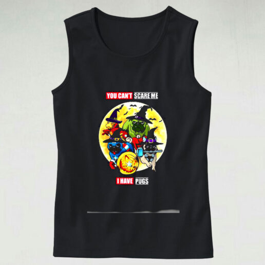 You Can’t Scare Me I Have Pugs Avengers Halloween Graphic Tank Top