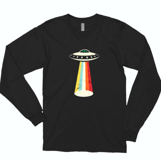 Alien Vintage Ufo Space Ship Essential Long Sleeve Shirt