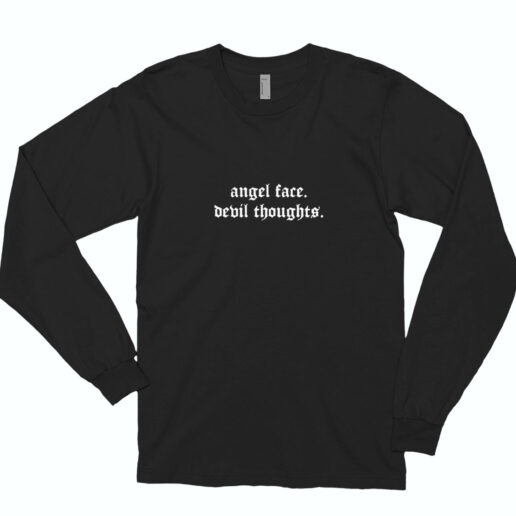 Angel Face Devil Thoughts Essential Long Sleeve Shirt