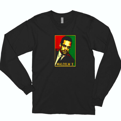 Black History Month African Civil Rights Activist Malcom X Essential Long Sleeve Shirt