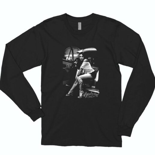 Boulevard Pin Up Urban Tattoo Punk Biker Essential Long Sleeve Shirt